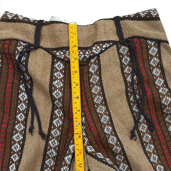 Vintage 50s Thermo Jac Acrylic Boho Tribal Weave Palazzo Pant NWT Size 9 - Picture 9 of 11